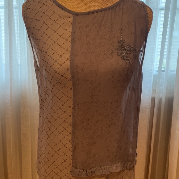 Bruuns Bazaar beautiful gray top with unique combination, size S - Picture 4 of 12